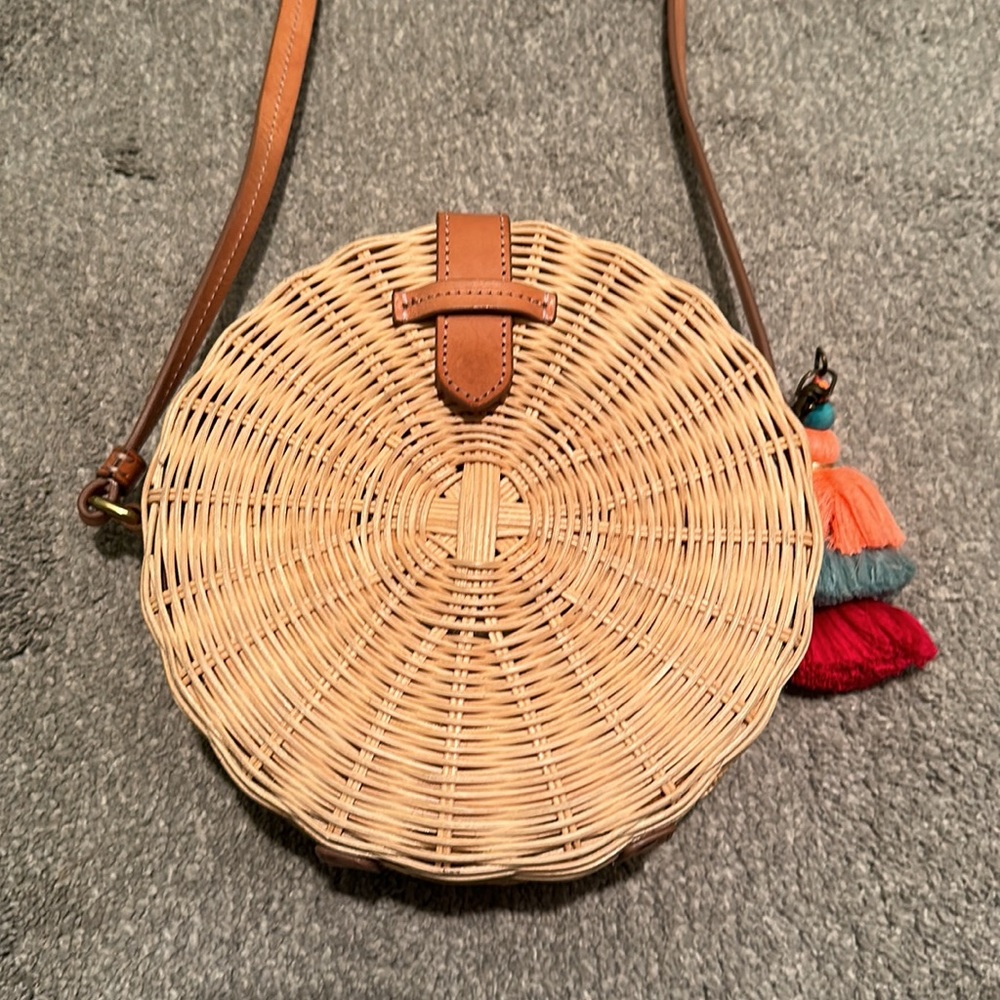 J.Crew Straw Circle Bag
